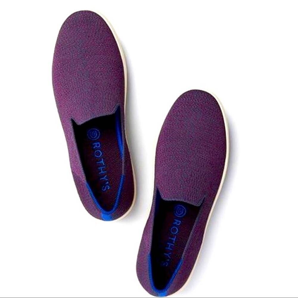 Rothys Size 10 Fig Python Woman’s Slide On Sneake… - image 2